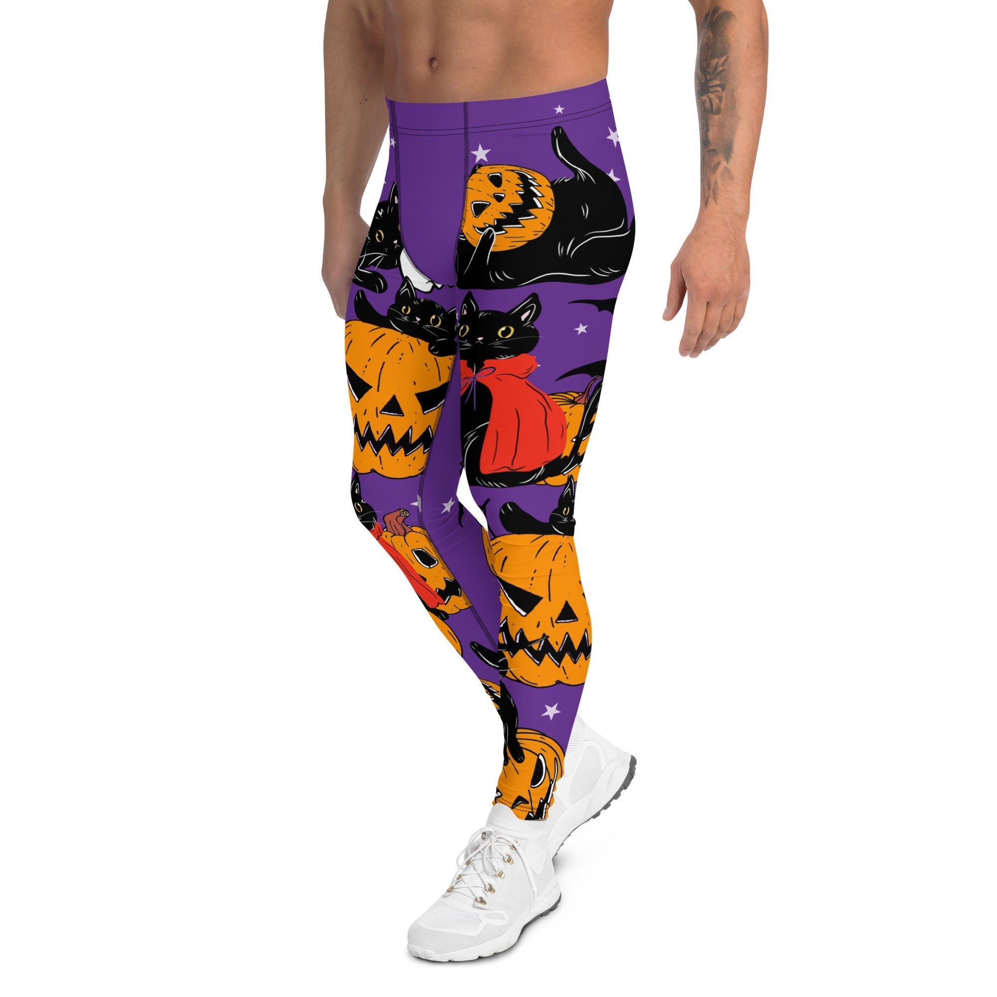 Kitty Loves Halloween Men's Leggings