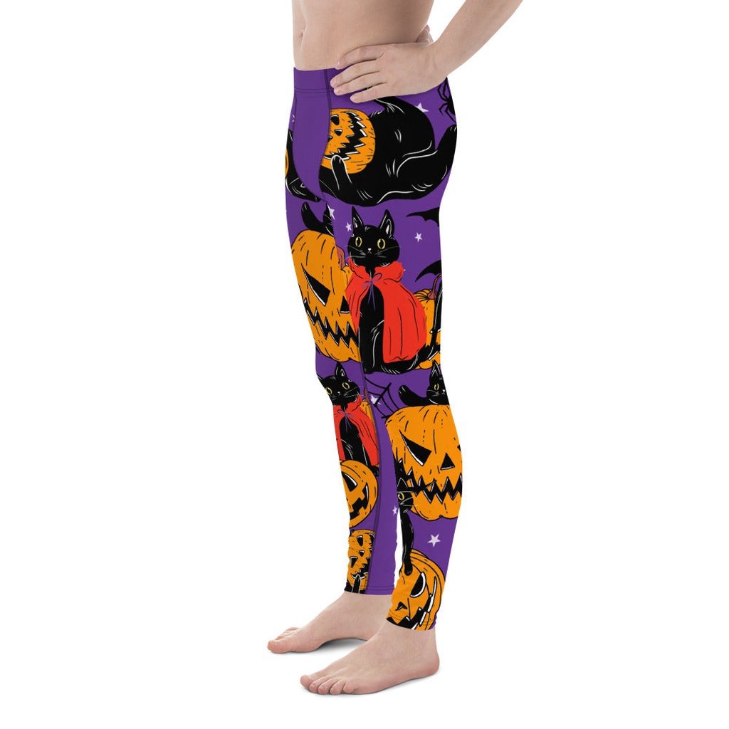 Kitty Loves Halloween Men's Leggings