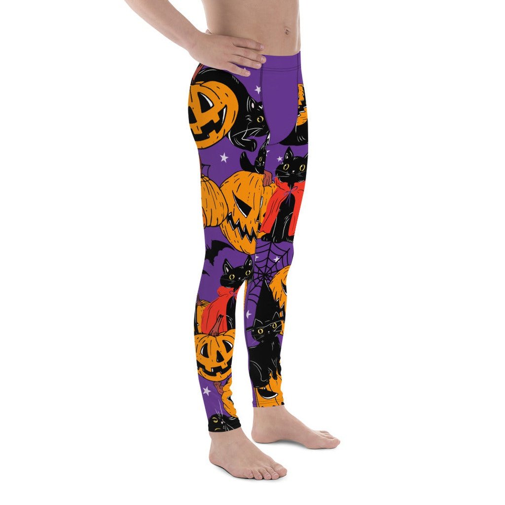 Kitty Loves Halloween Men's Leggings