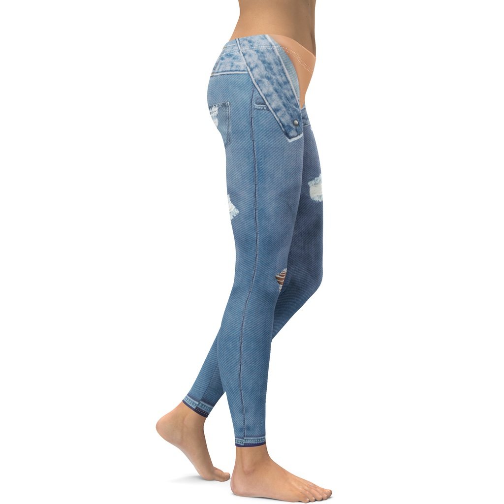 Low Rise Denim Leggings