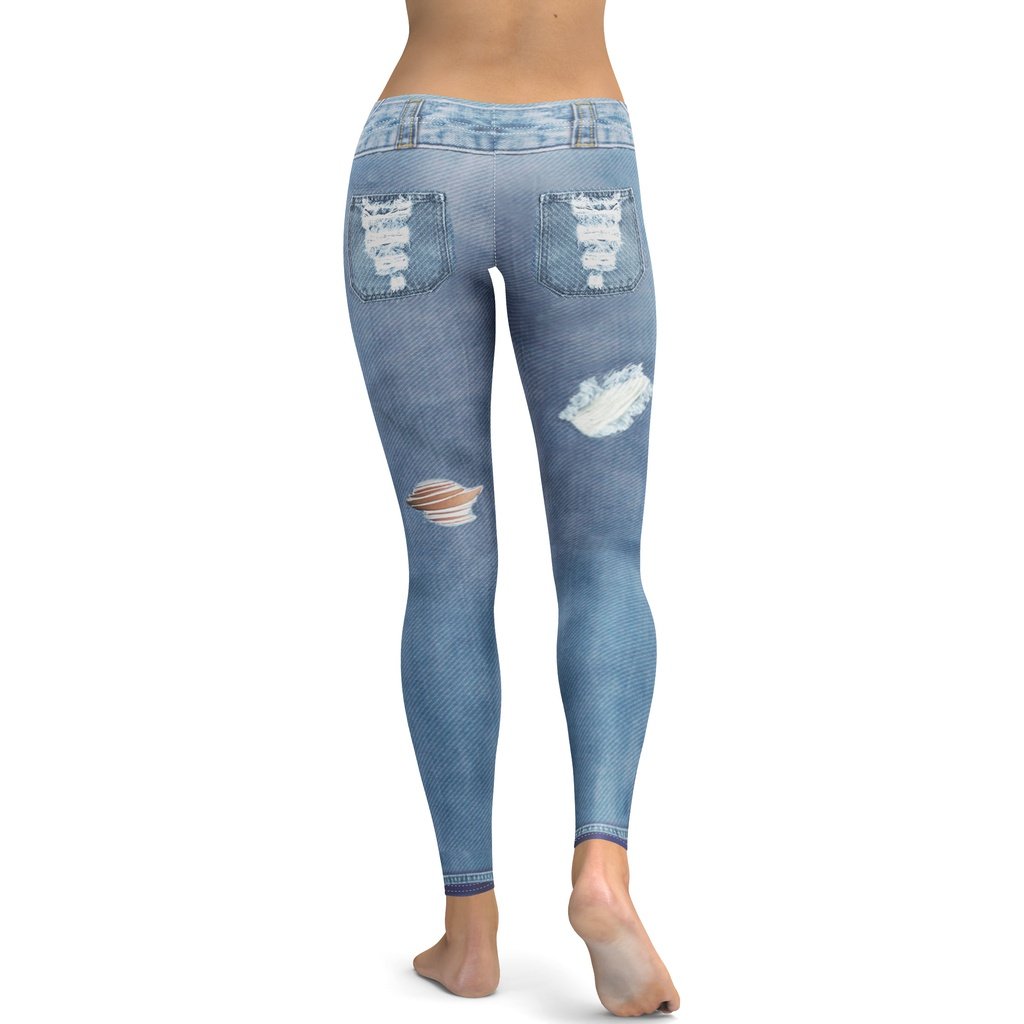 Low Rise Denim Leggings