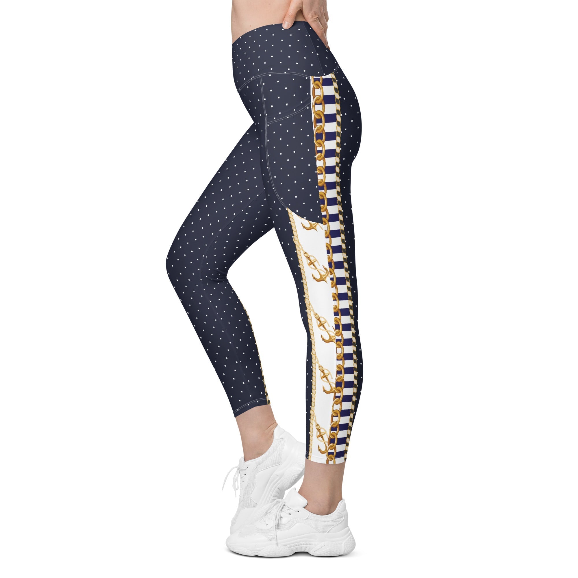 Luxury Resort Crossover Leggings With Pockets