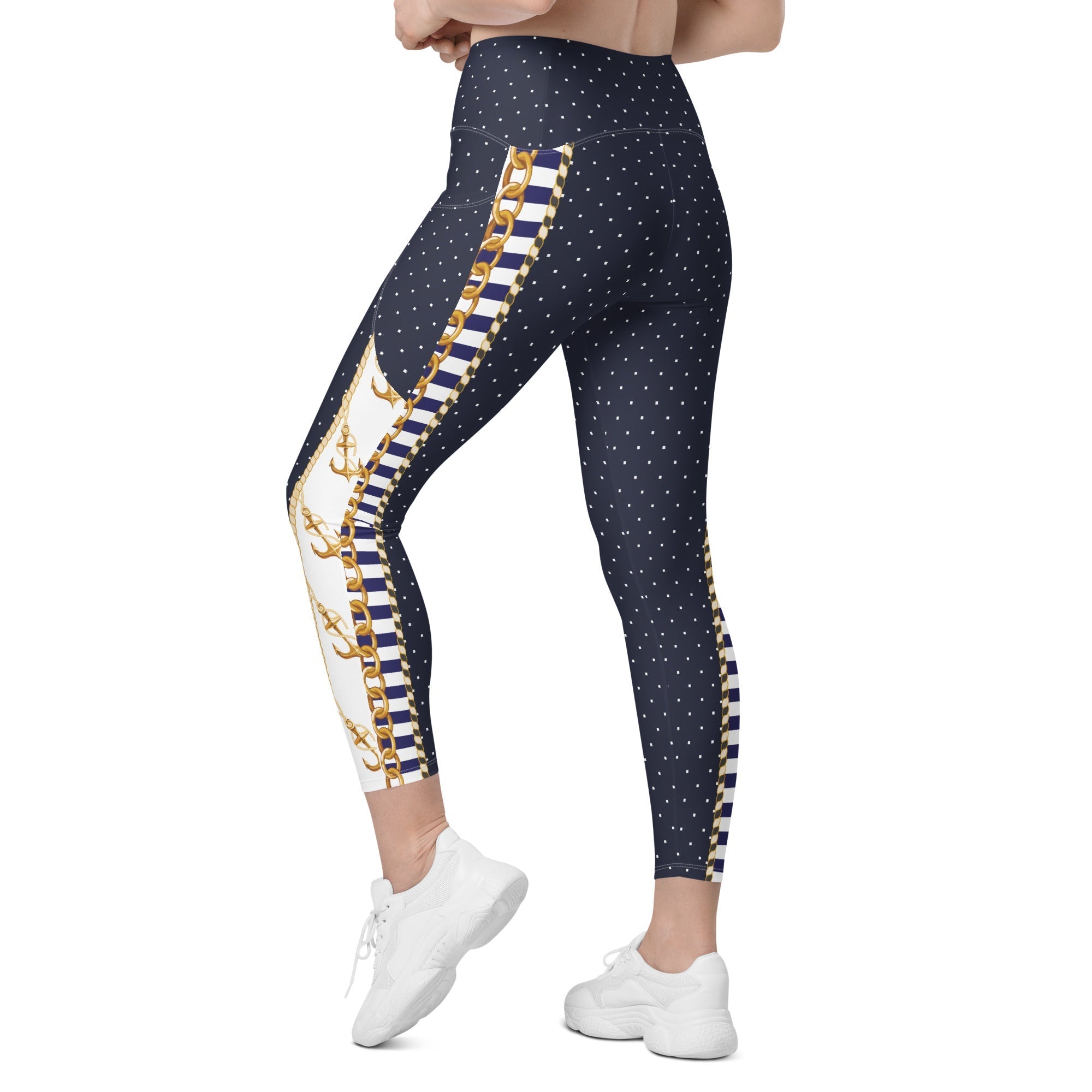 Luxury Resort Crossover Leggings With Pockets