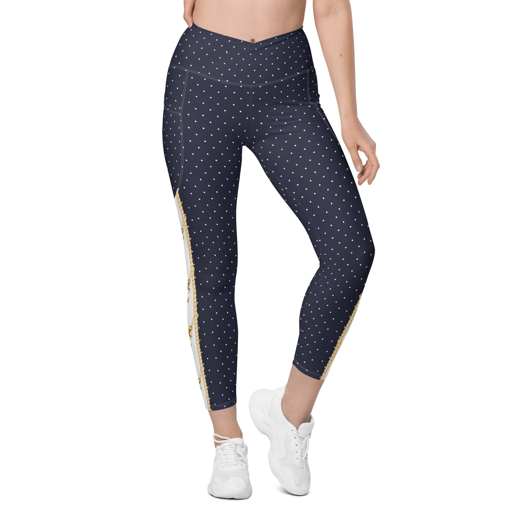 Luxury Resort Crossover Leggings With Pockets