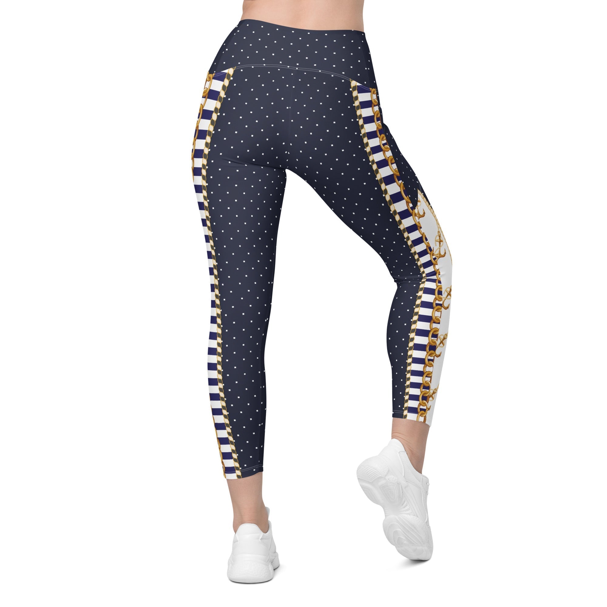 Luxury Resort Crossover Leggings With Pockets