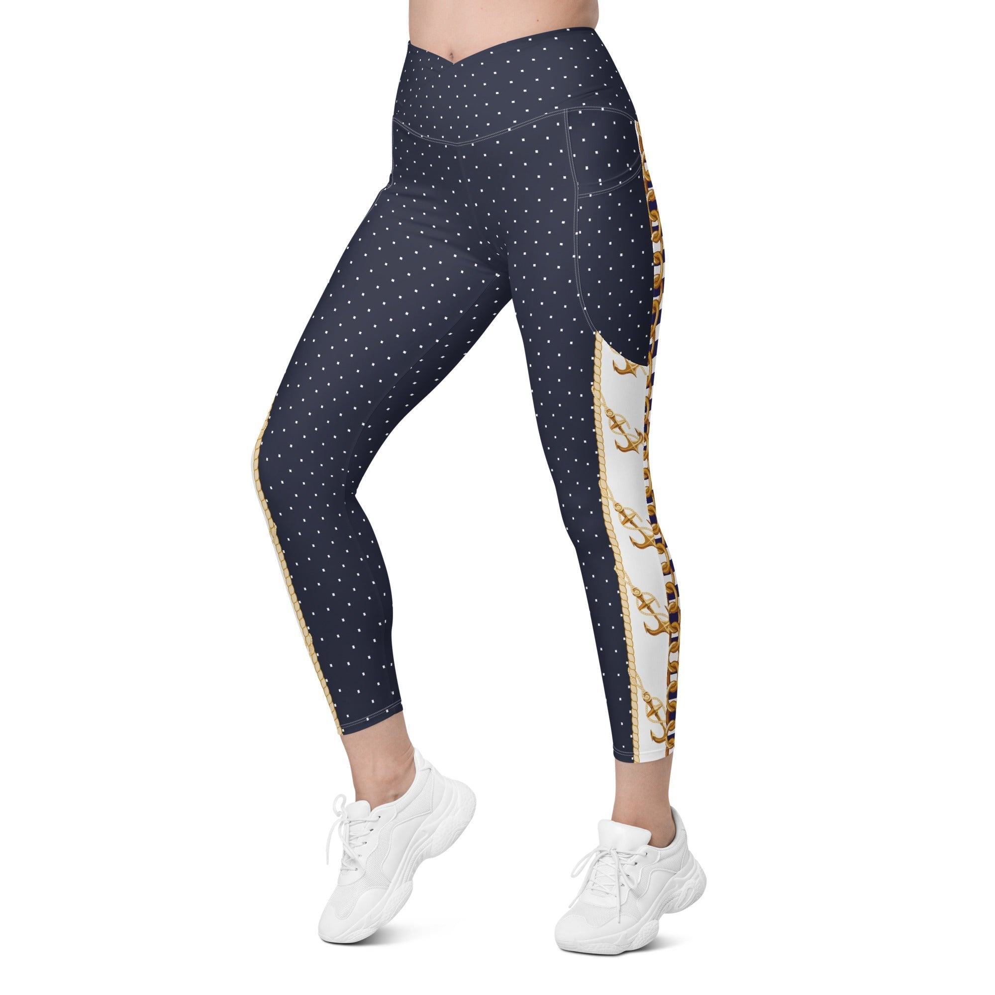Luxury Resort Crossover Leggings With Pockets