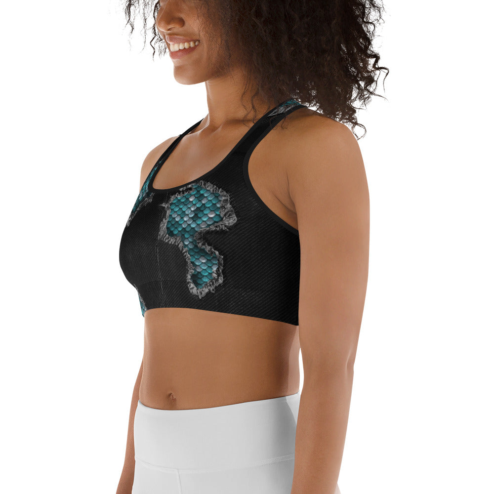 Mermaid Scales Sports Bra