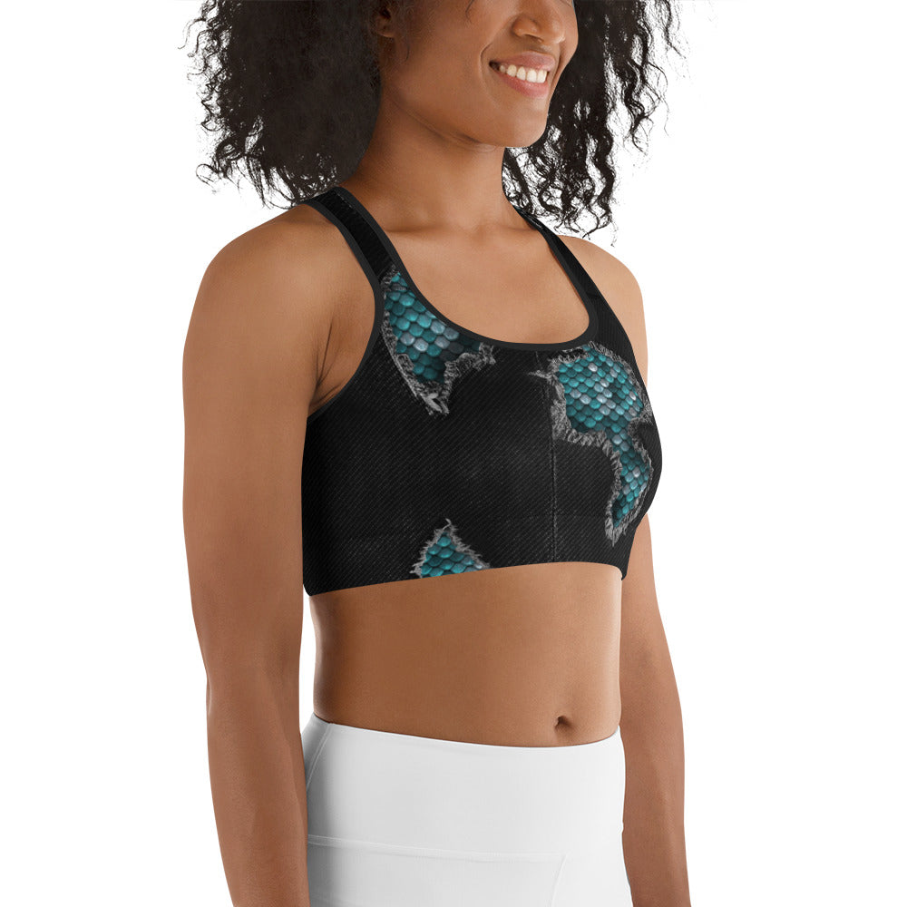 Mermaid Scales Sports Bra