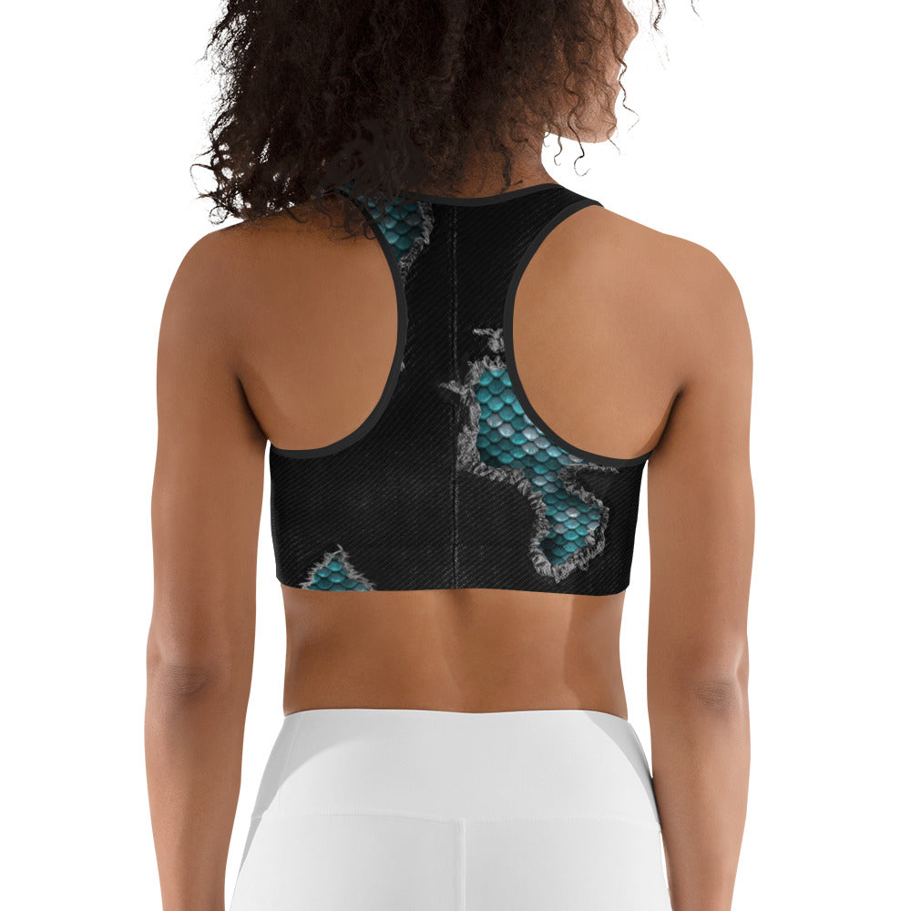 Mermaid Scales Sports Bra