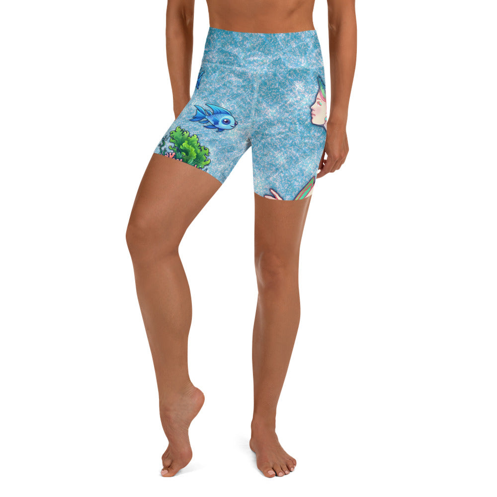 Mermaid Yoga Shorts