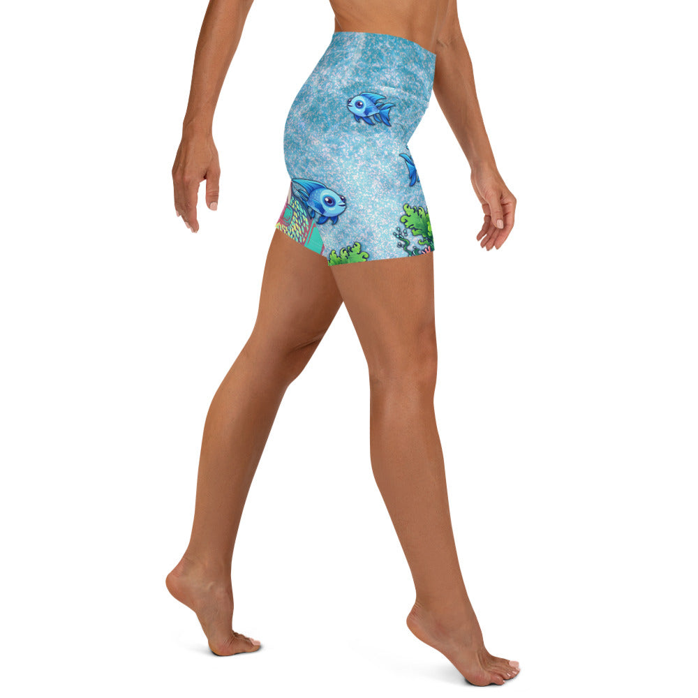 Mermaid Yoga Shorts