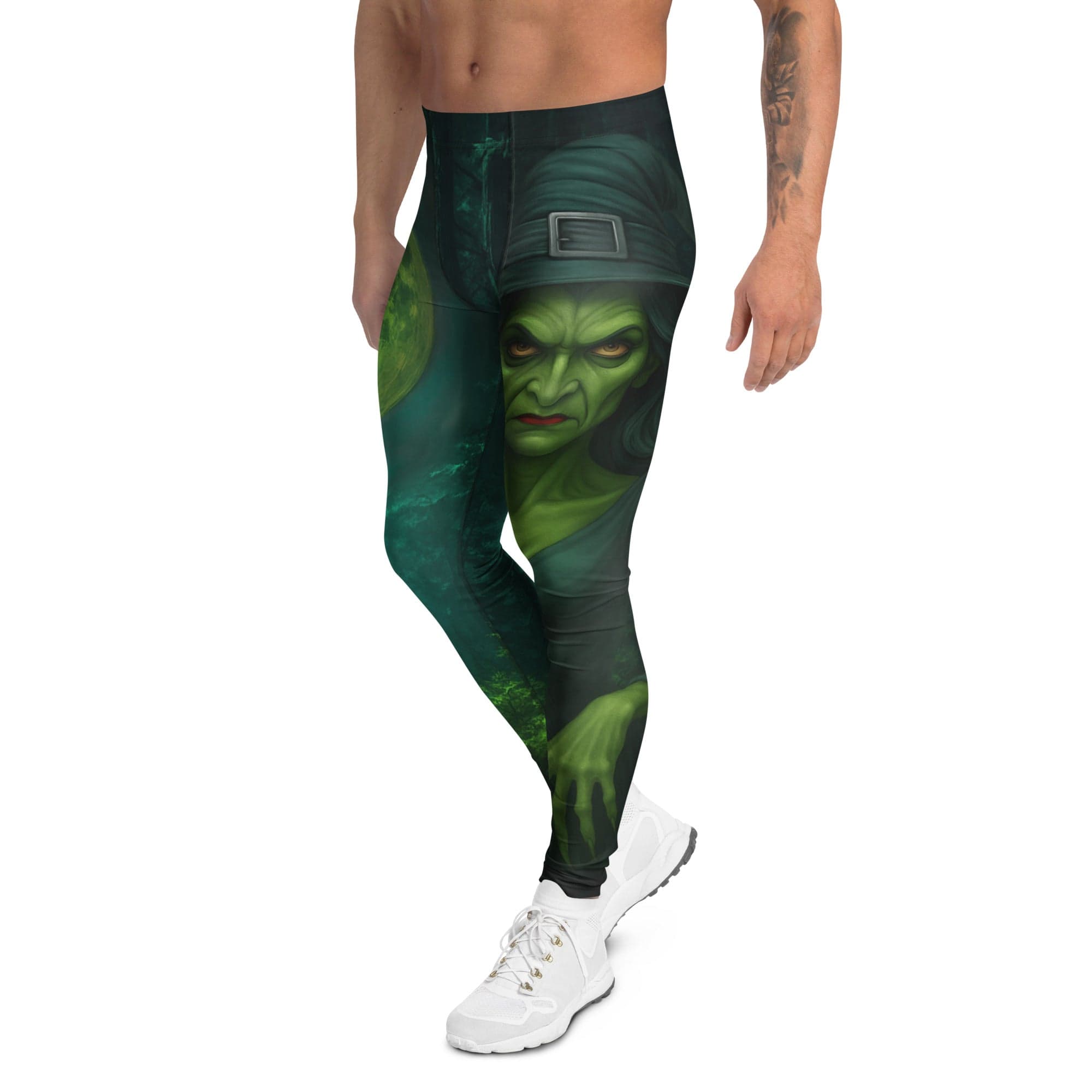 Moonlit Halloween Witch Men's Leggings