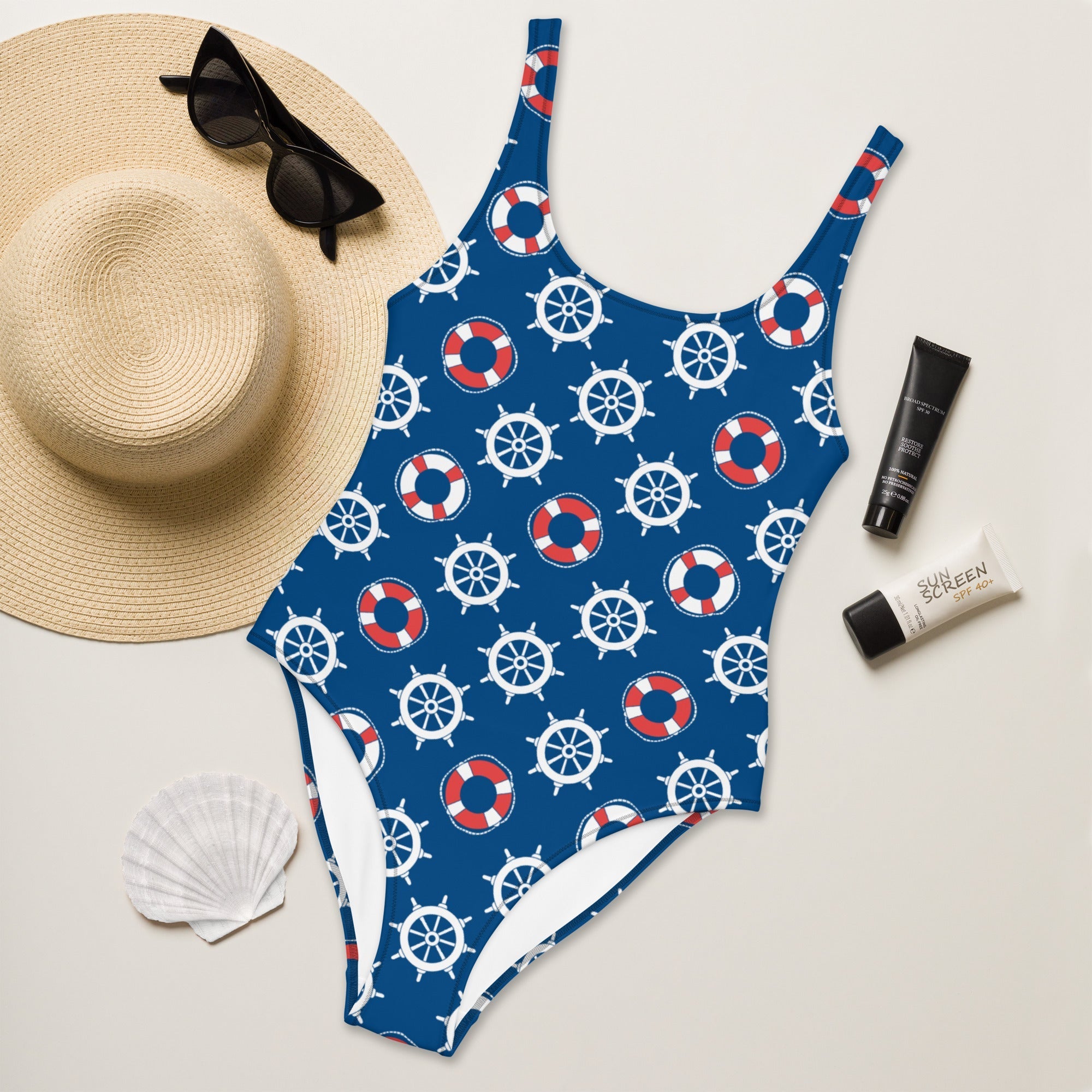 Nautical One-Piece Swimsuit