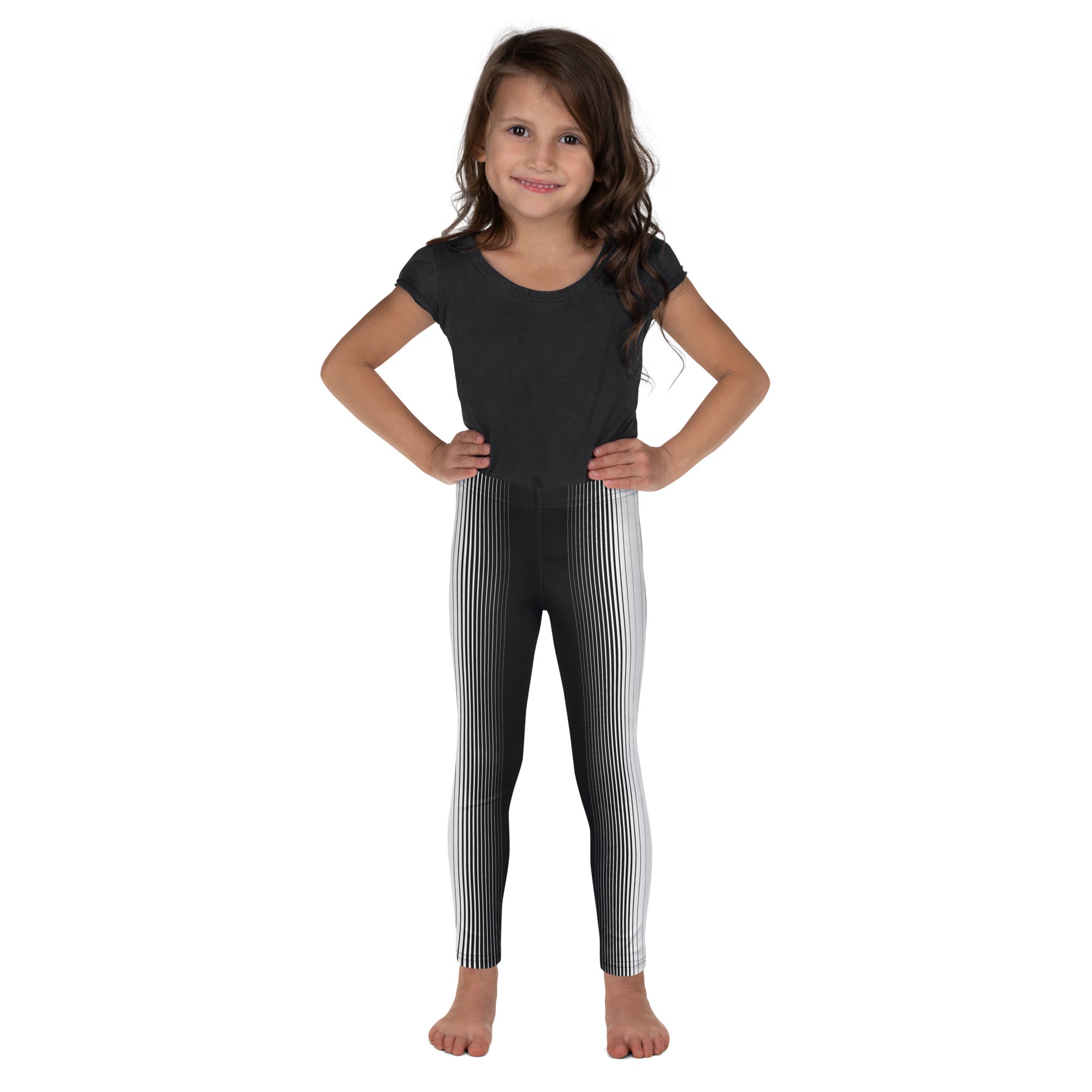 Optical Illusion Vertical Lines Kid's Leggings