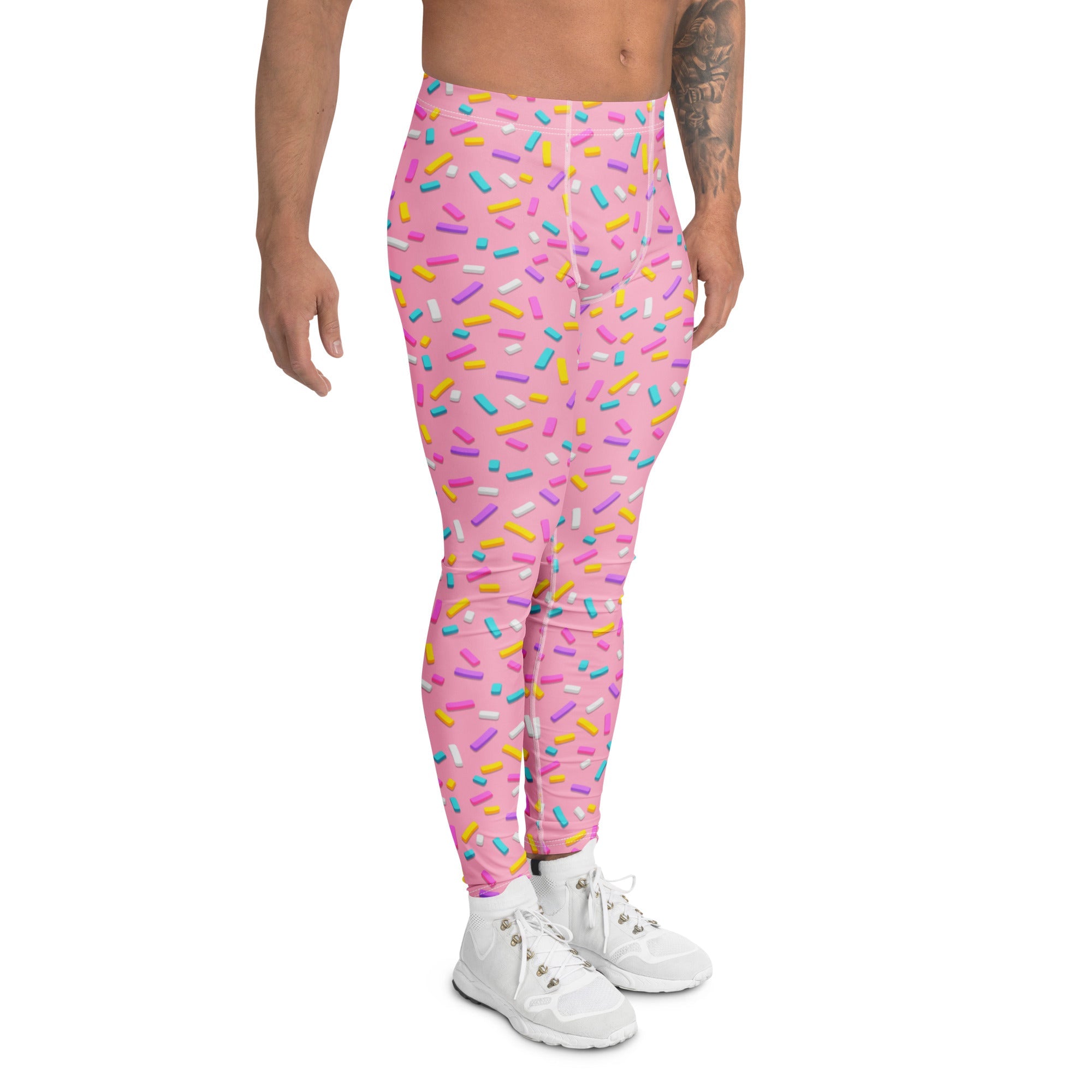 Pink Doughnut Glaze Men's Leggings