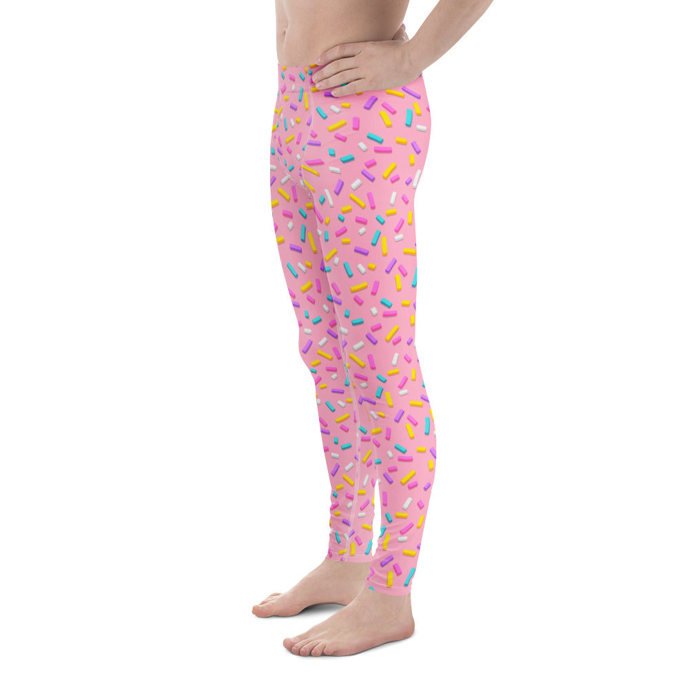 Pink Doughnut Glaze Men's Leggings