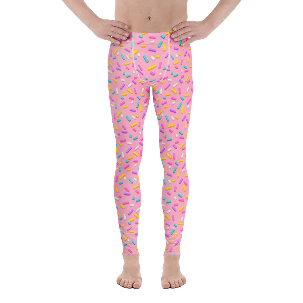 Pink Doughnut Glaze Men's Leggings