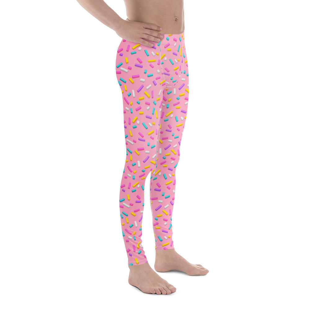 Pink Doughnut Glaze Men's Leggings