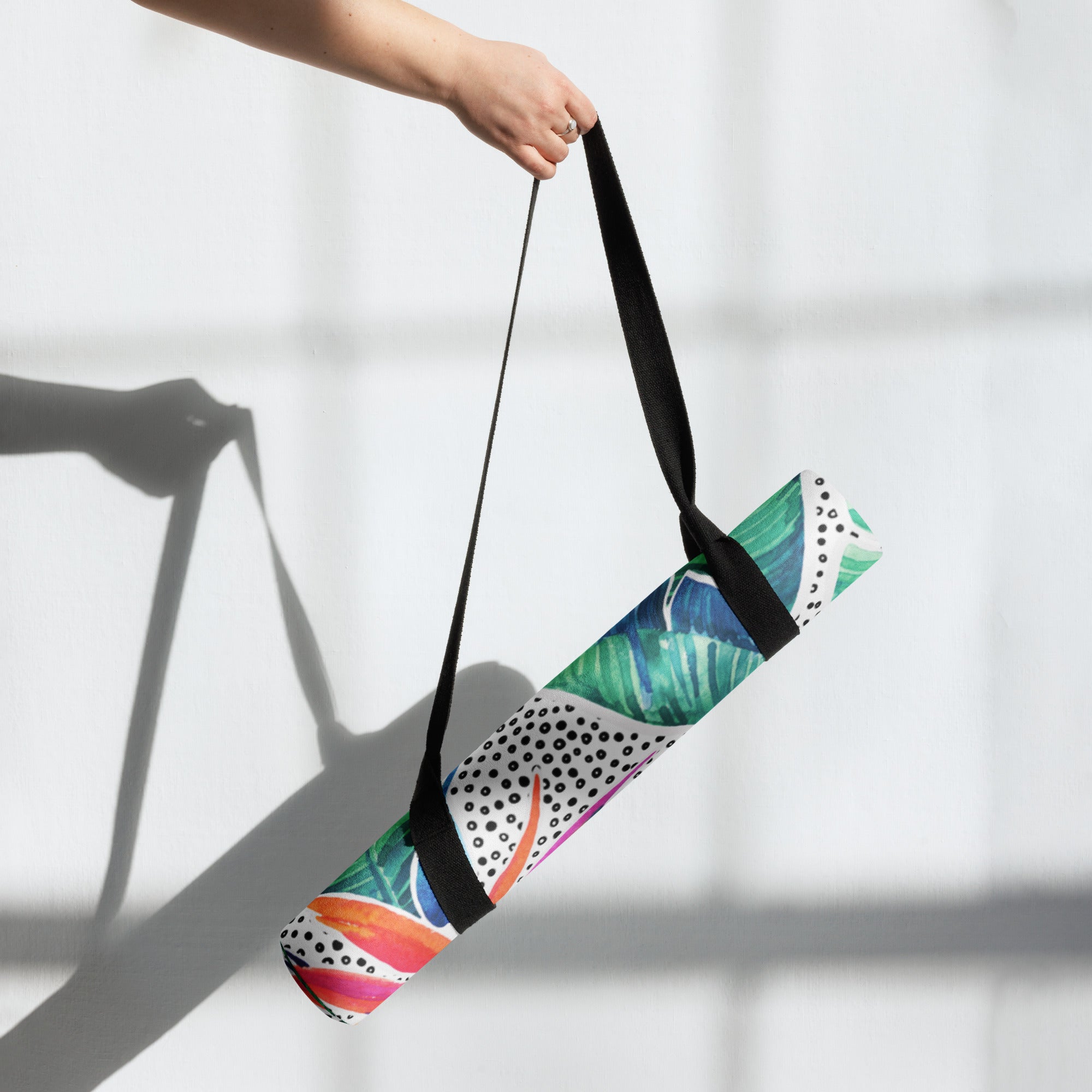 Polka Dot Floral Yoga Mat