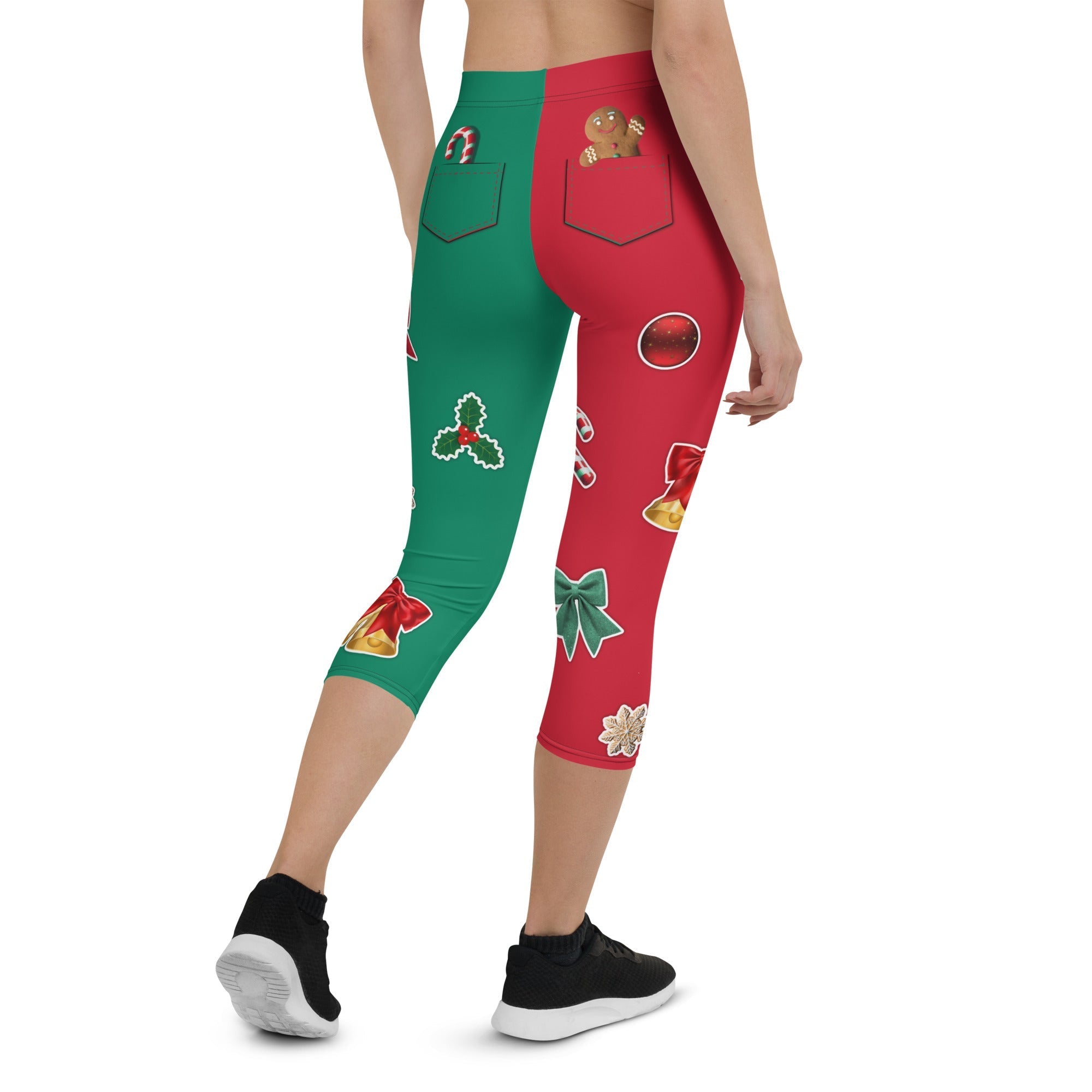 Red & Green Christmas Capris