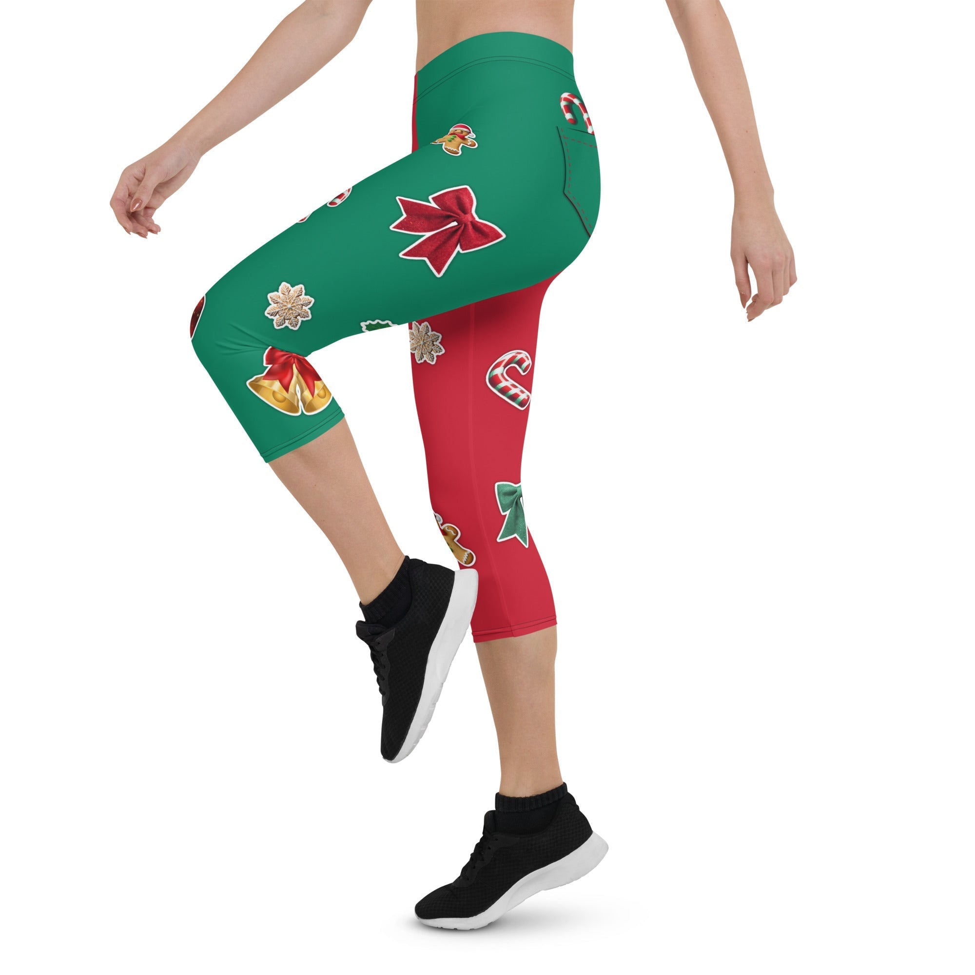 Red & Green Christmas Capris