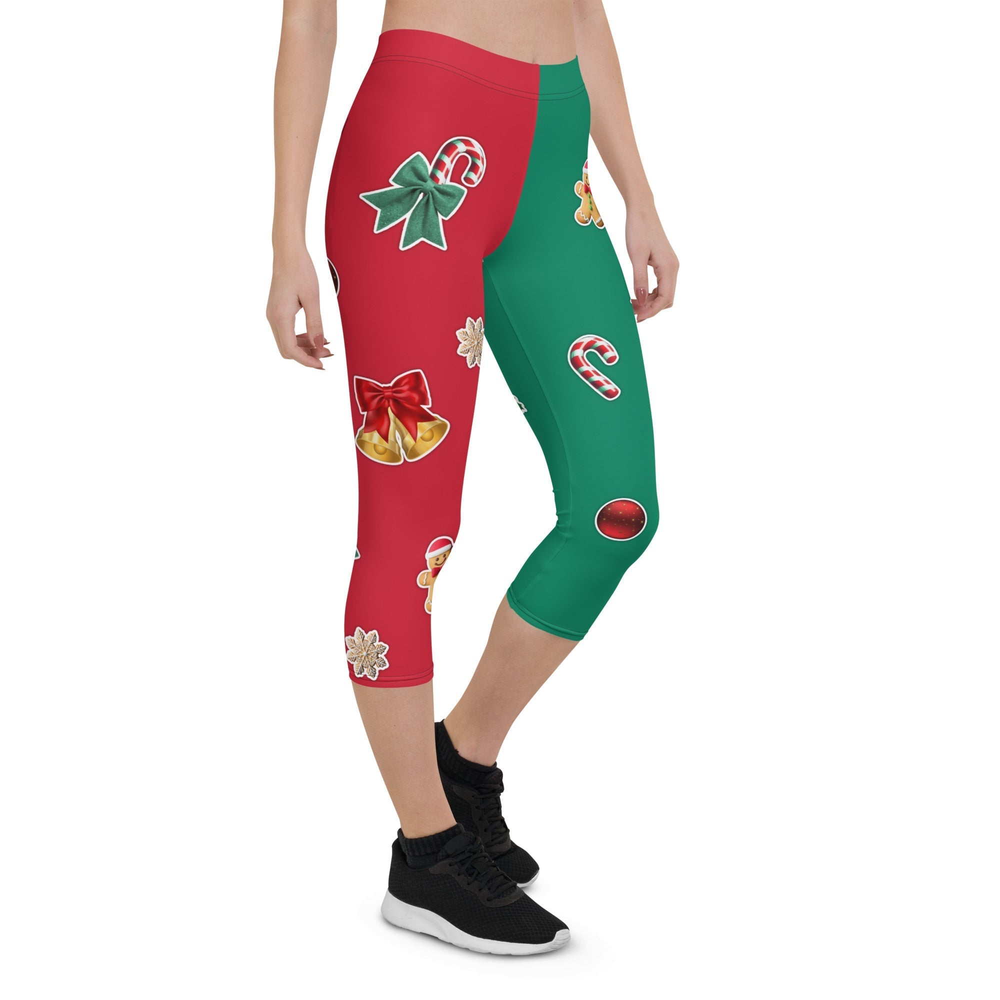 Red & Green Christmas Capris