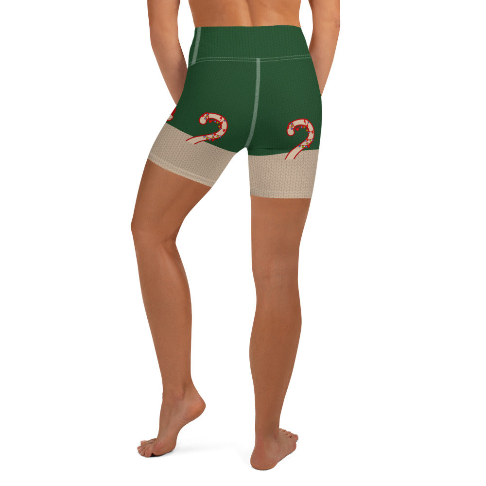 Santa Cat Yoga Shorts