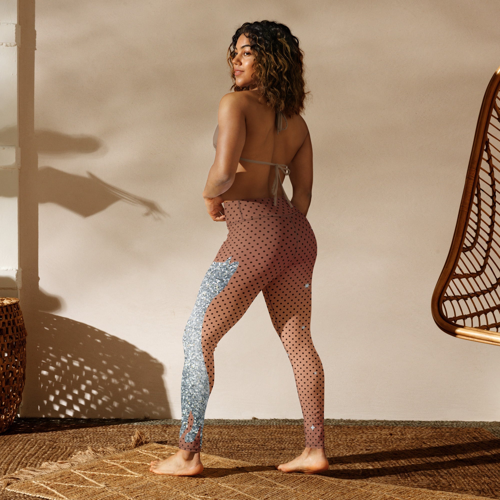 Sequin Mesh Yoga Leggings