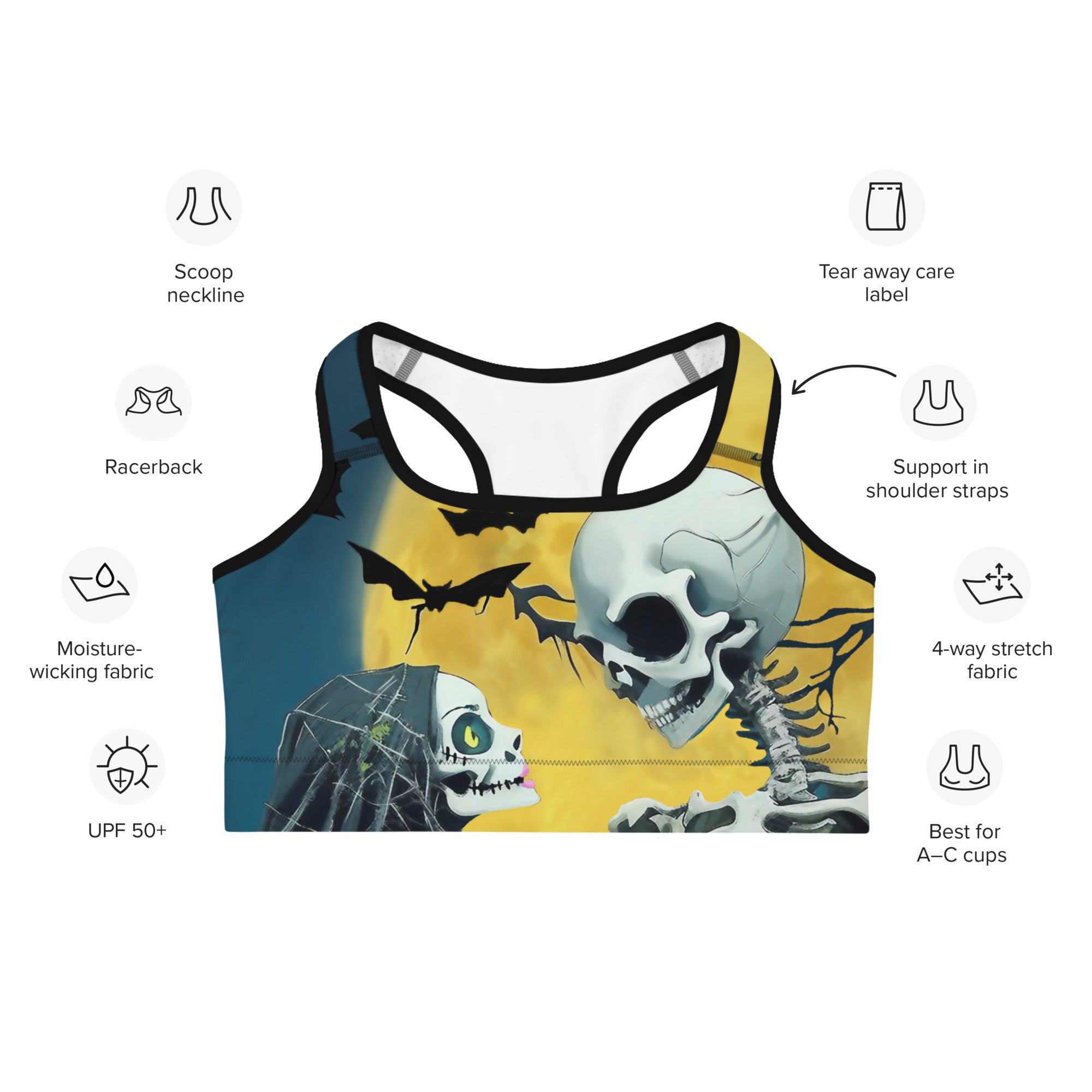 Skeleton and Zombie Sports Bra