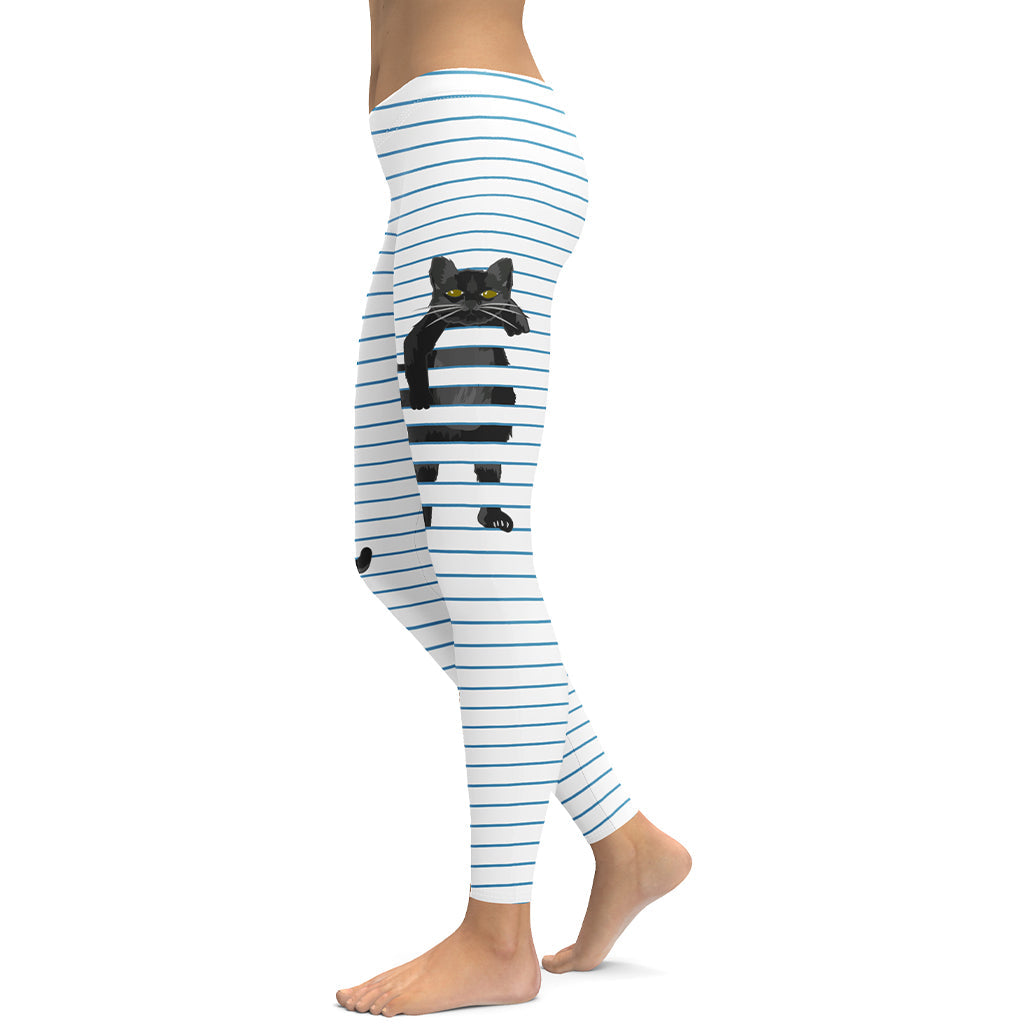 white cat leggings