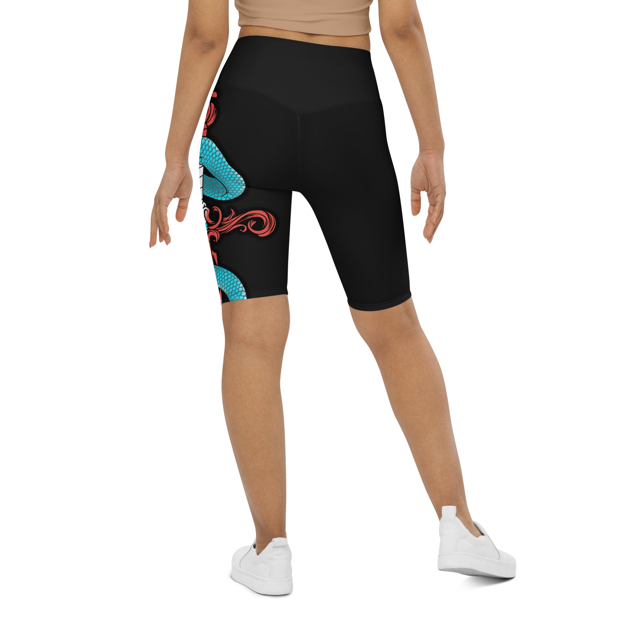 Snake & Sword Biker Shorts