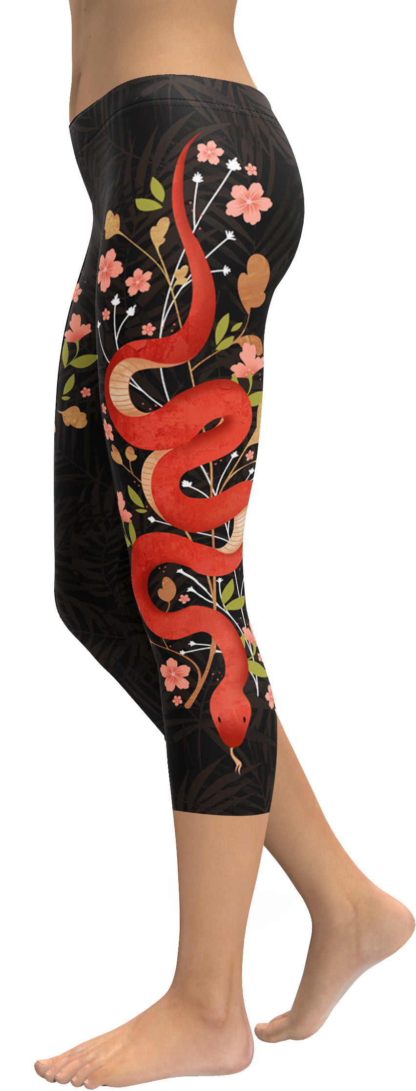 Snakes & Flowers Capris