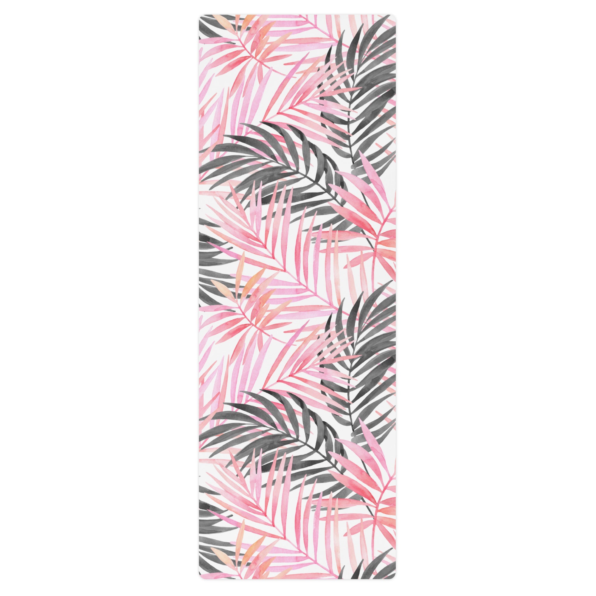 Soft Pink Tropical Yoga Mat