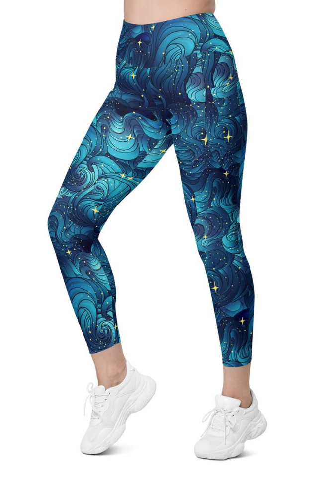 Starry Night Leggings With Pockets