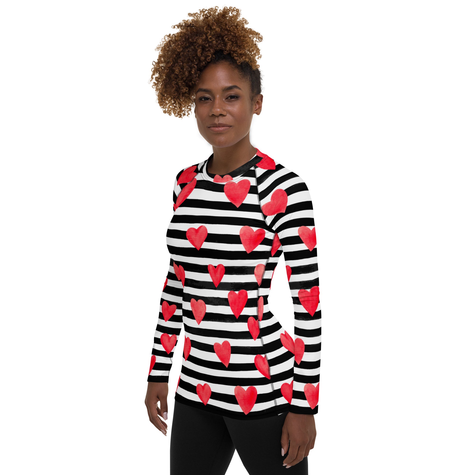 Stripes & Hearts Rash Guard
