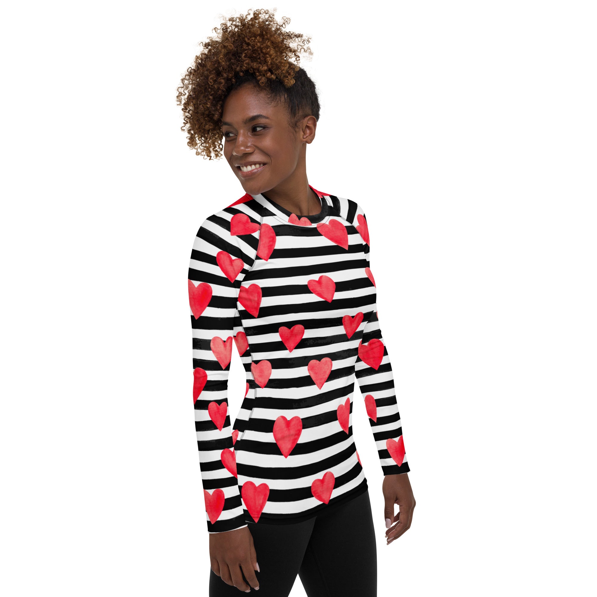 Stripes & Hearts Rash Guard