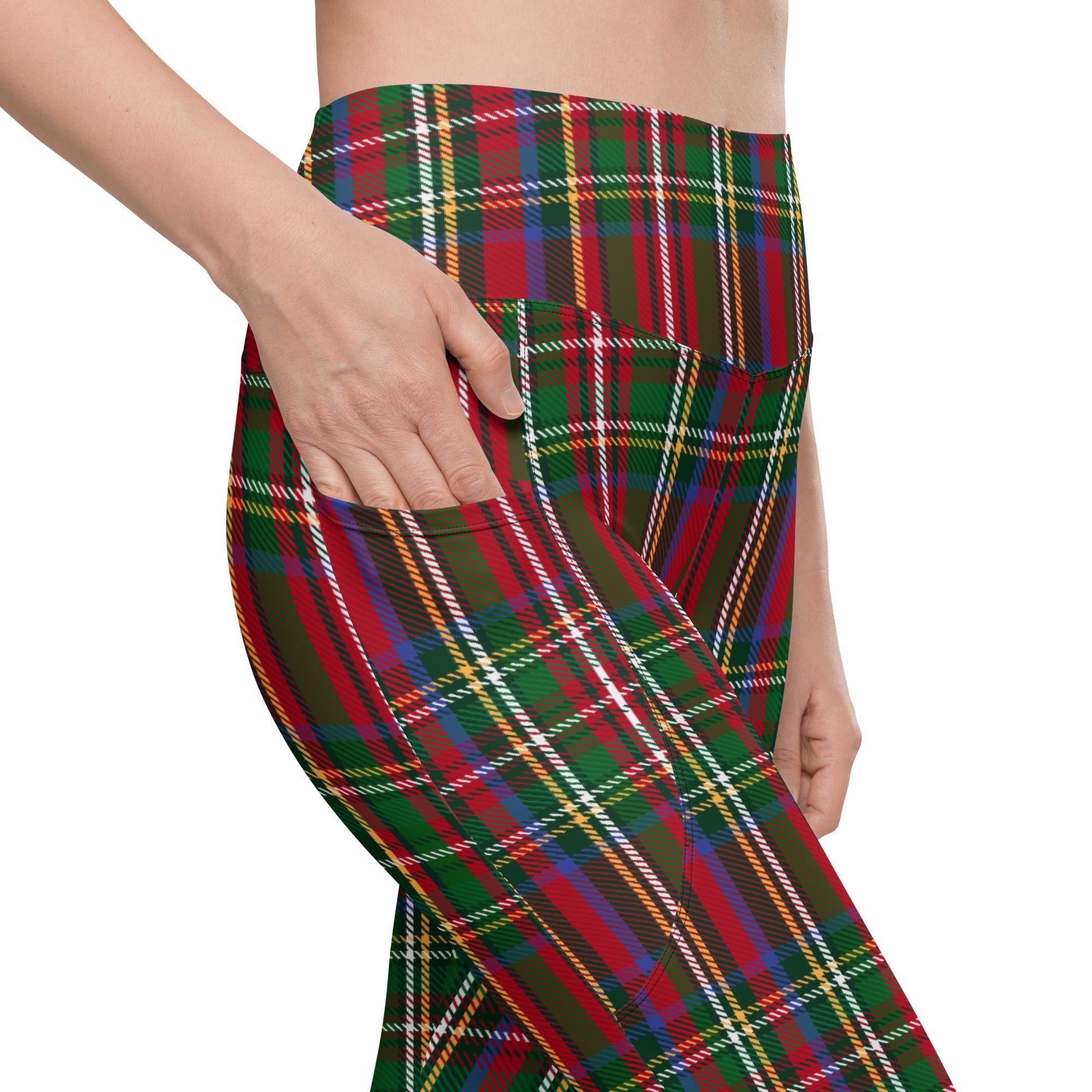 Tartan Christmas Leggings With Pockets