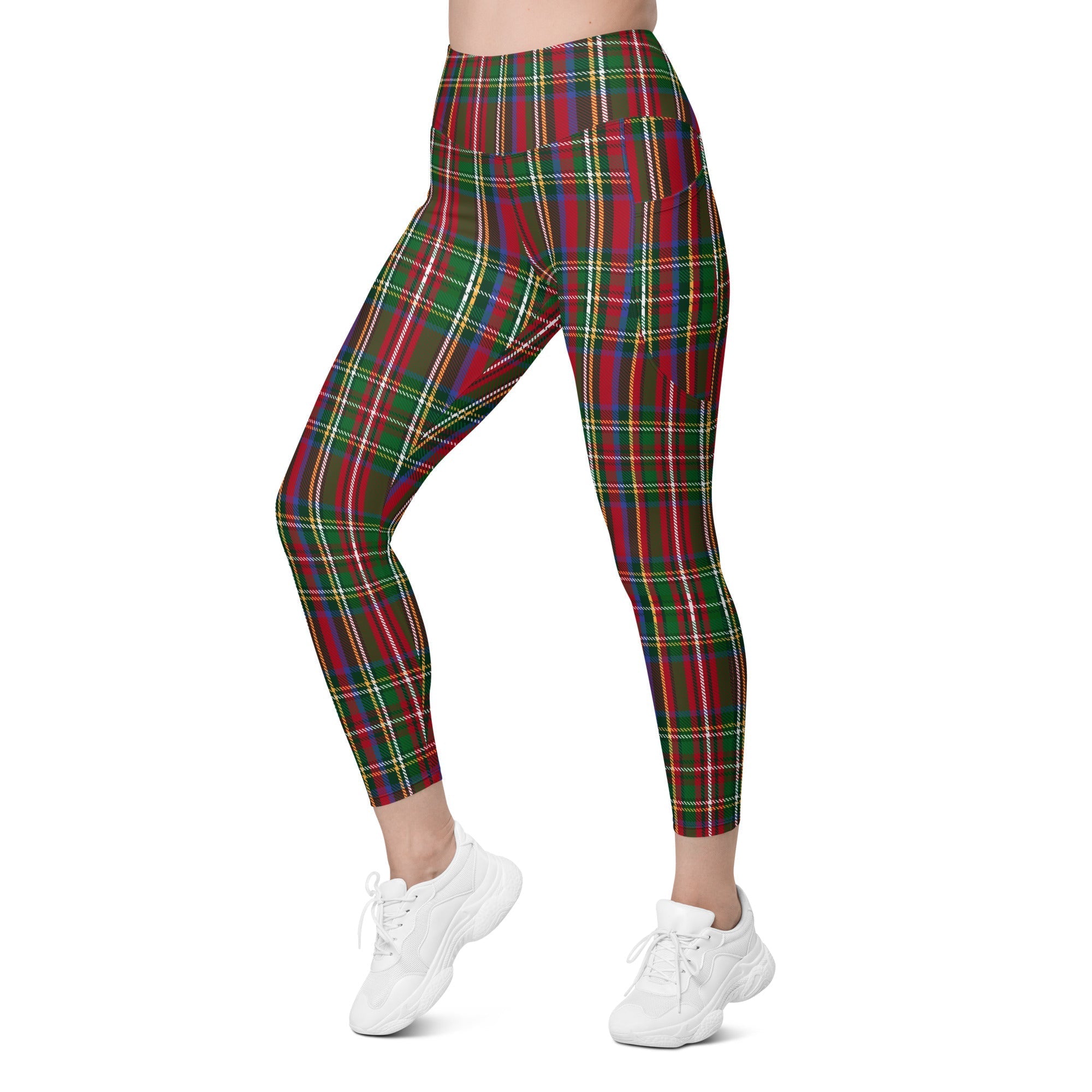 Tartan Christmas Leggings With Pockets