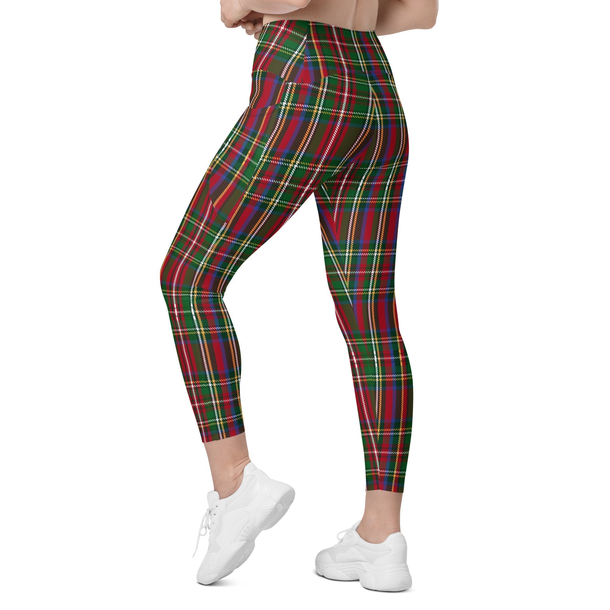 Tartan Christmas Leggings With Pockets