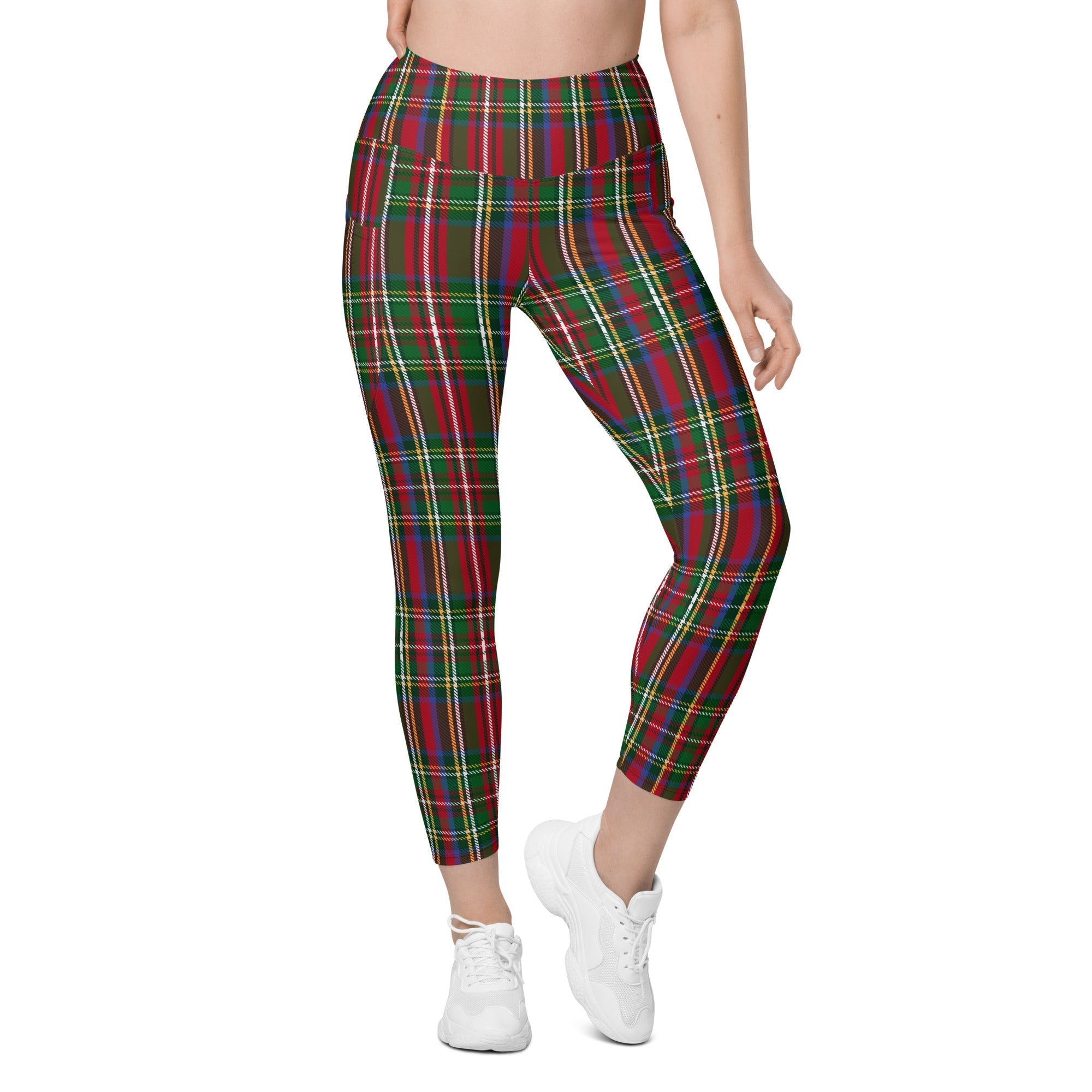 Tartan Christmas Leggings With Pockets