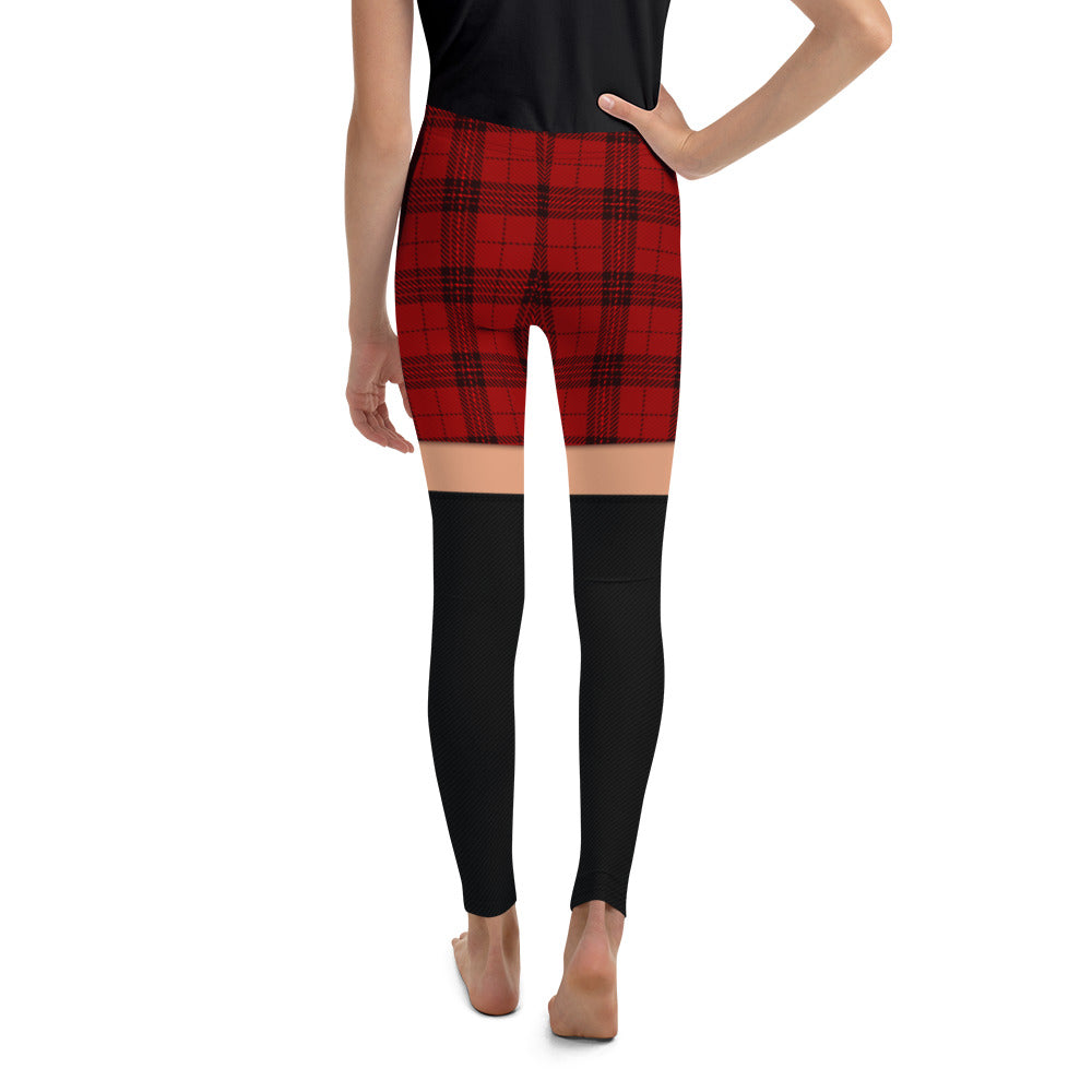 Tartan Shorts Youth Leggings