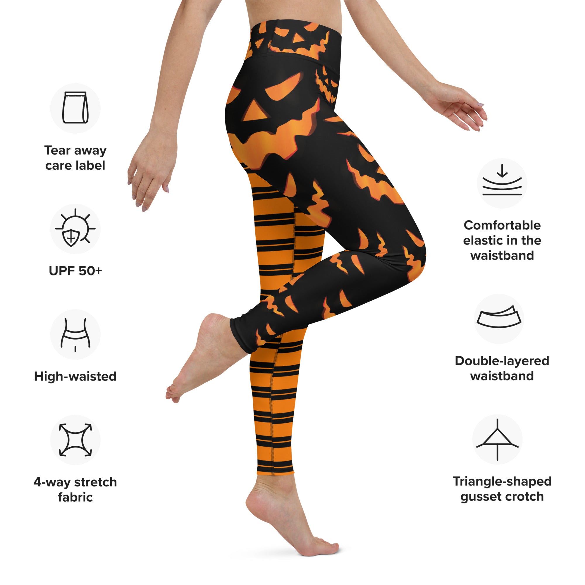 Two Patterned Halloween Yoga Leggings