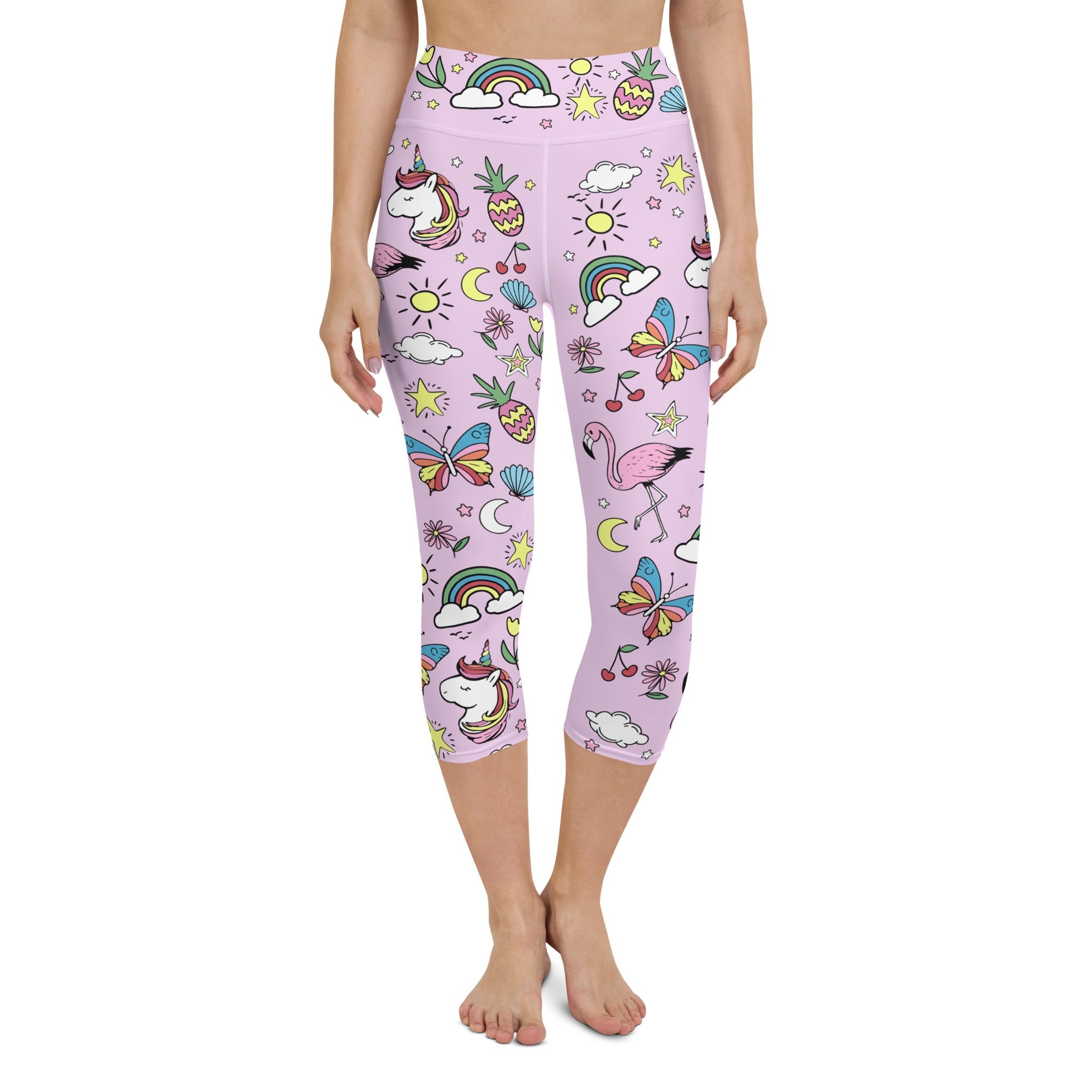 Unicorn Print Yoga Capris