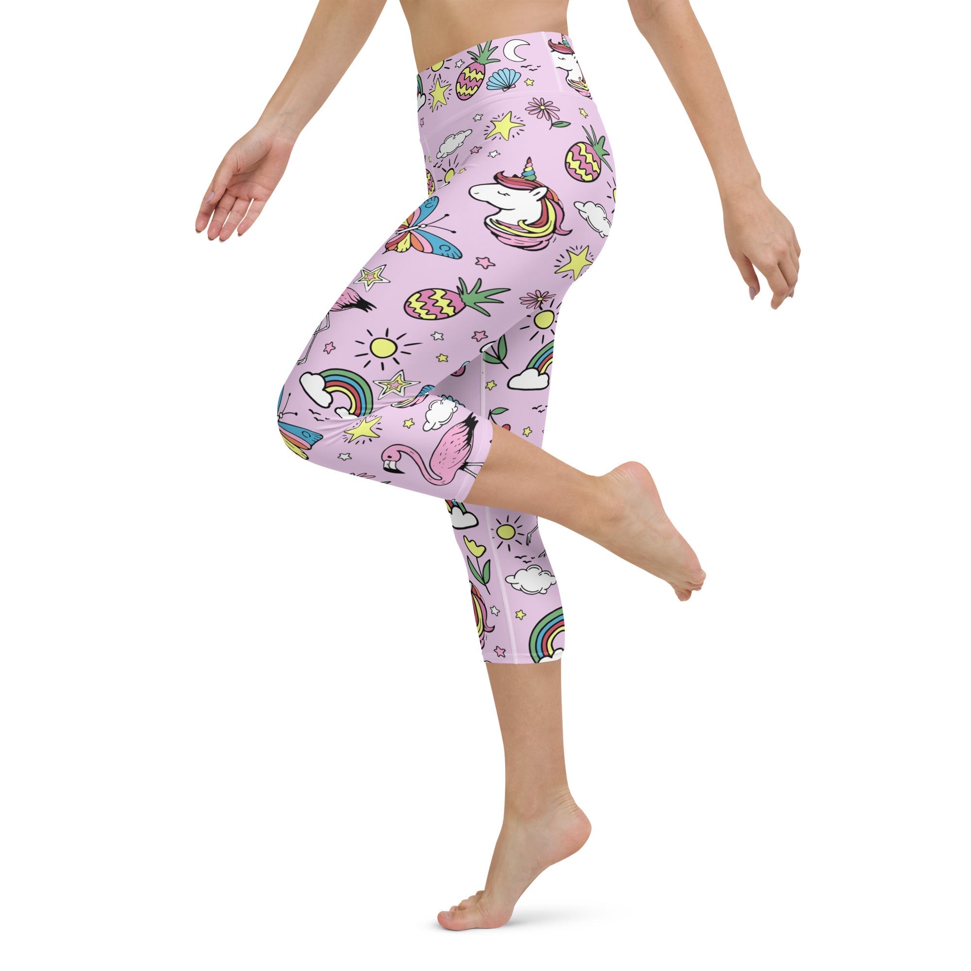 Unicorn Print Yoga Capris