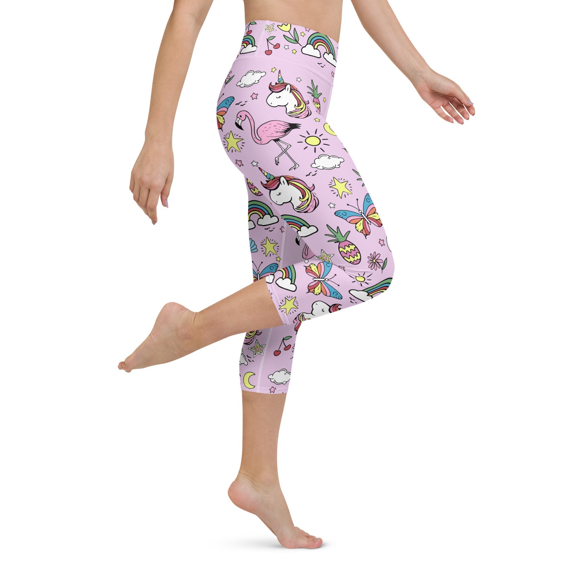 Unicorn Print Yoga Capris