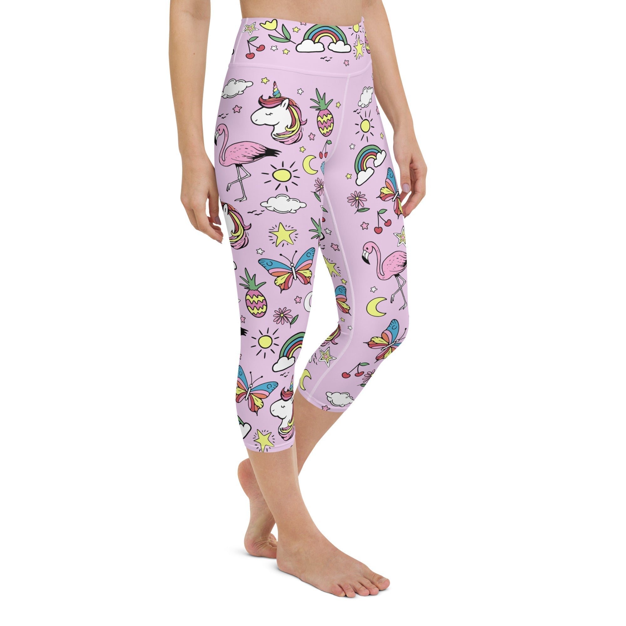 Unicorn Print Yoga Capris
