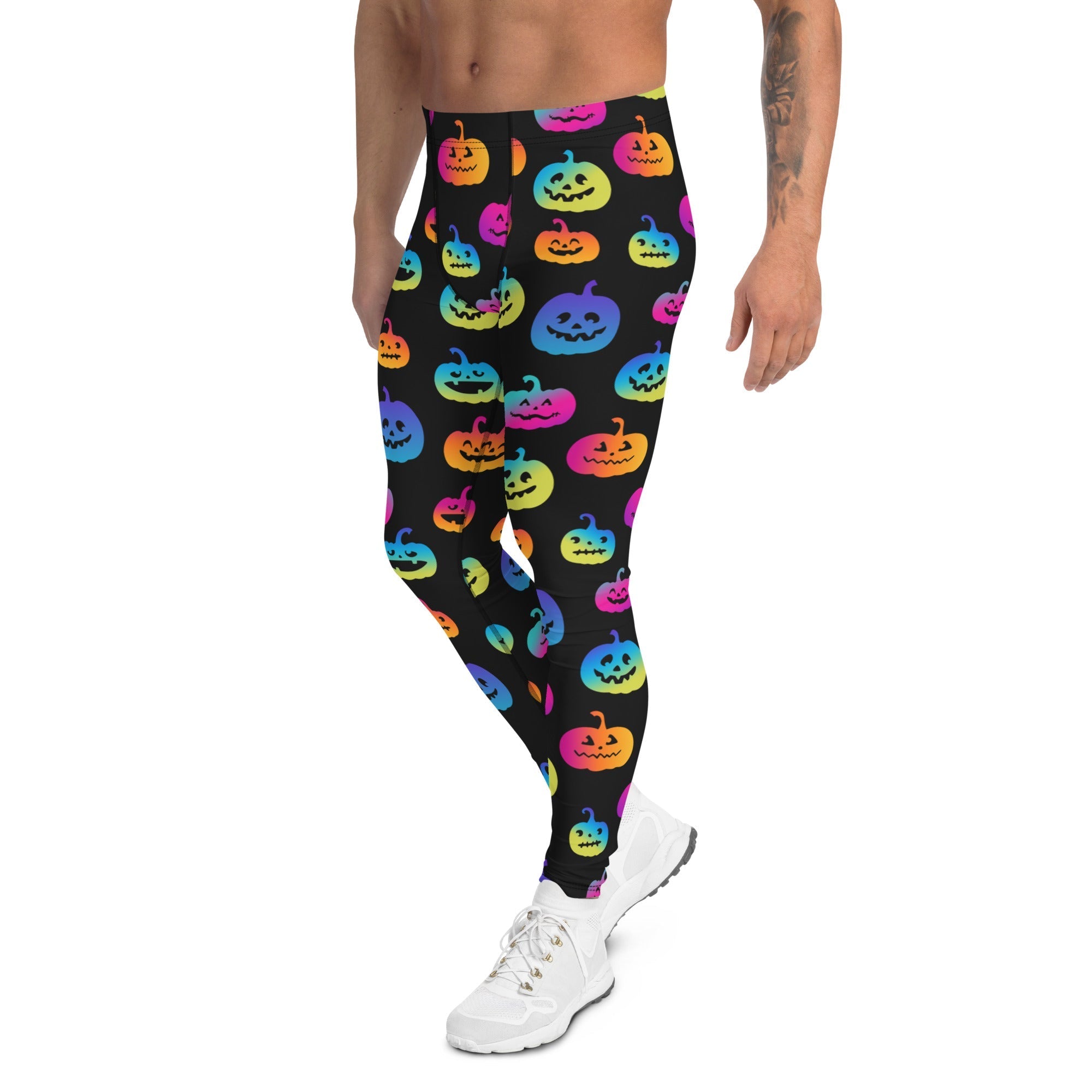 Vibrant Jack O'Lanterns Men's Leggings