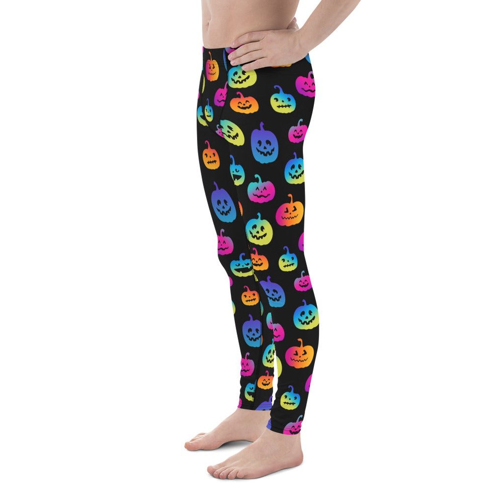 Vibrant Jack O'Lanterns Men's Leggings