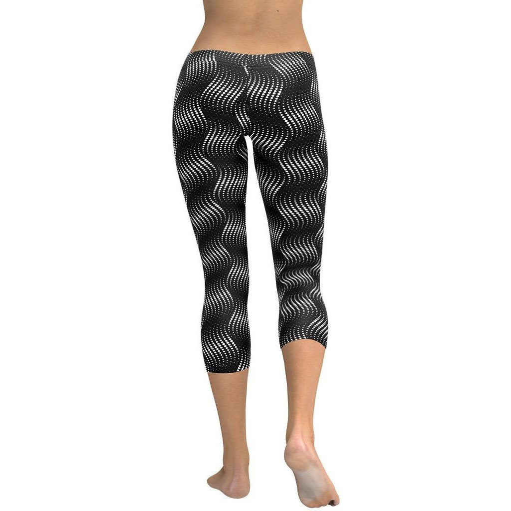 3D Black Pattern Capris