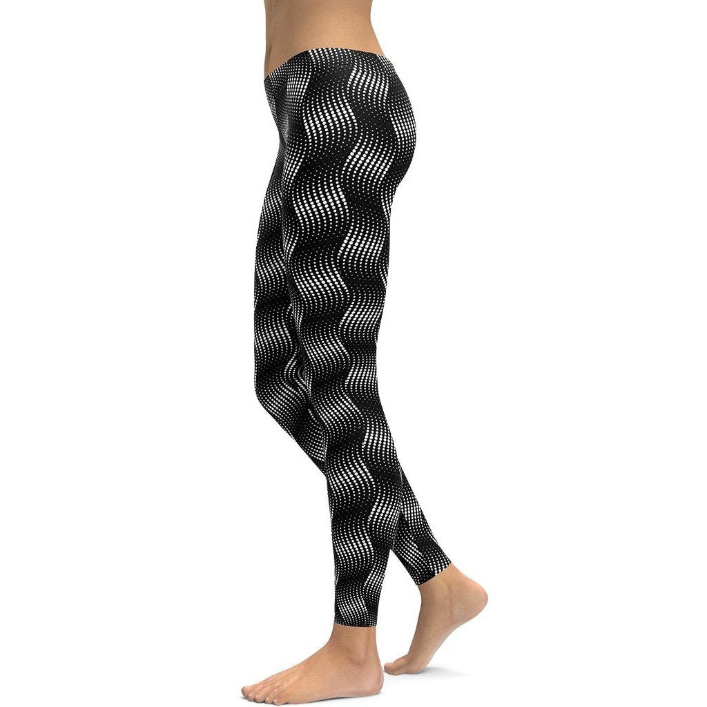 Flattering 3D Black Pattern Leggings